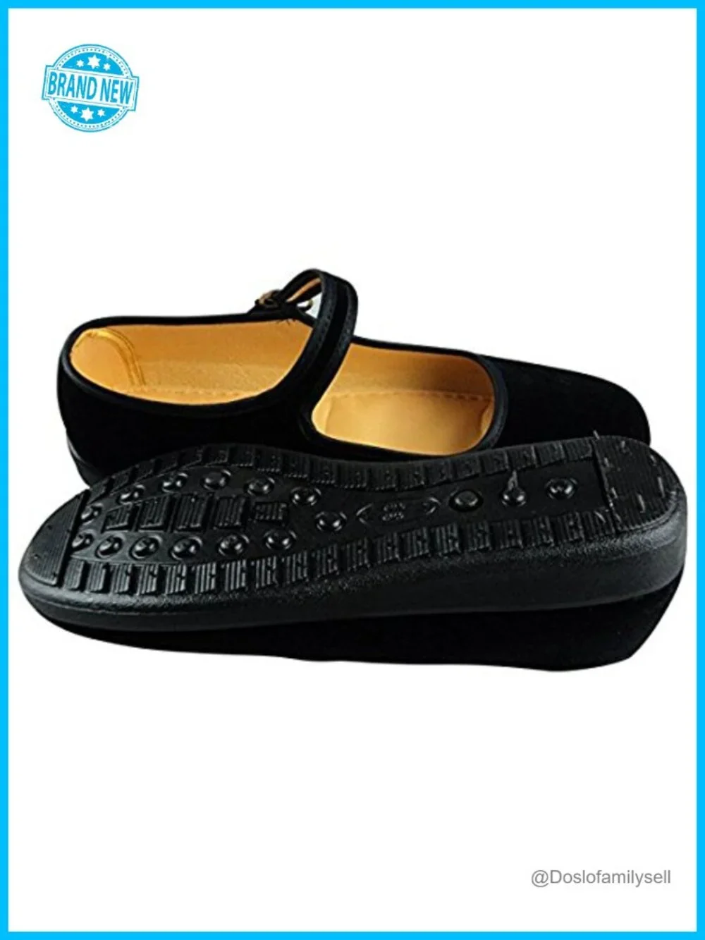 Velvet Mary Jane Flats Cotton Dance Yoga Shoes